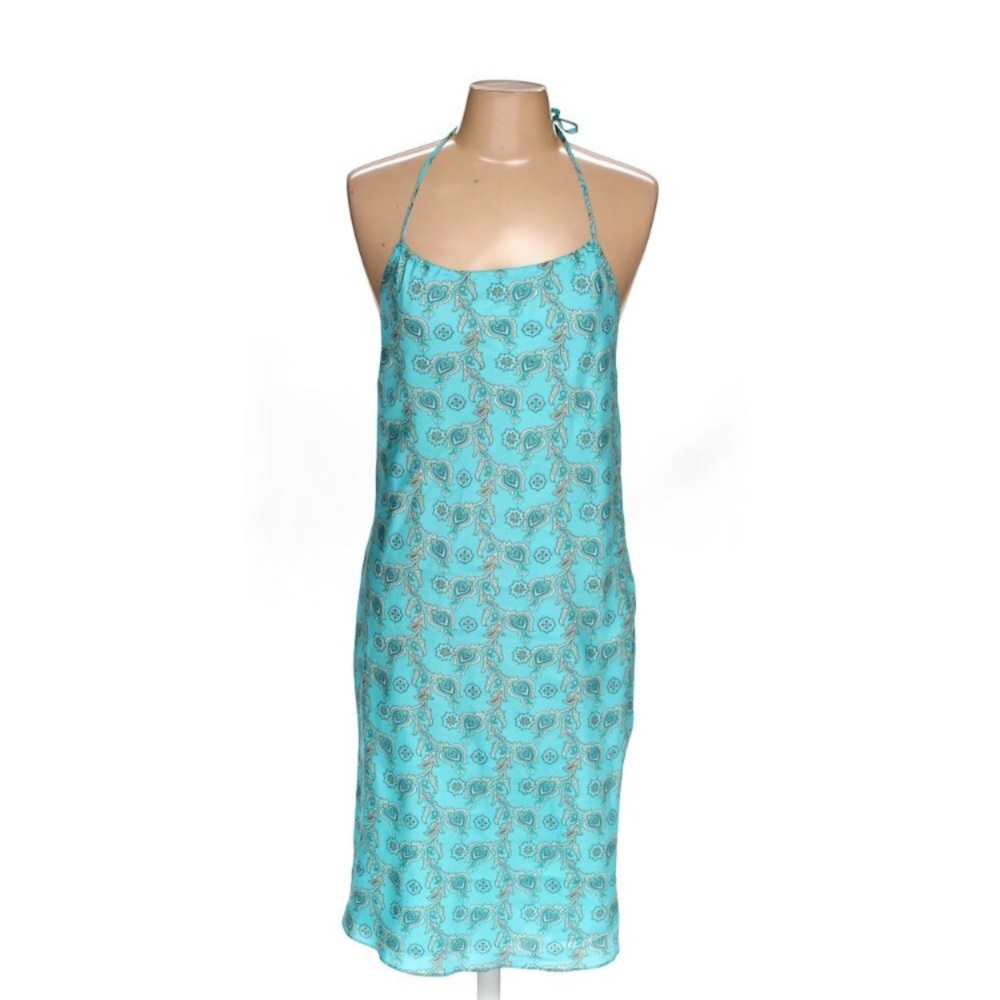 Vintage 90s GAP Silk Halter Slip Dress Paisley